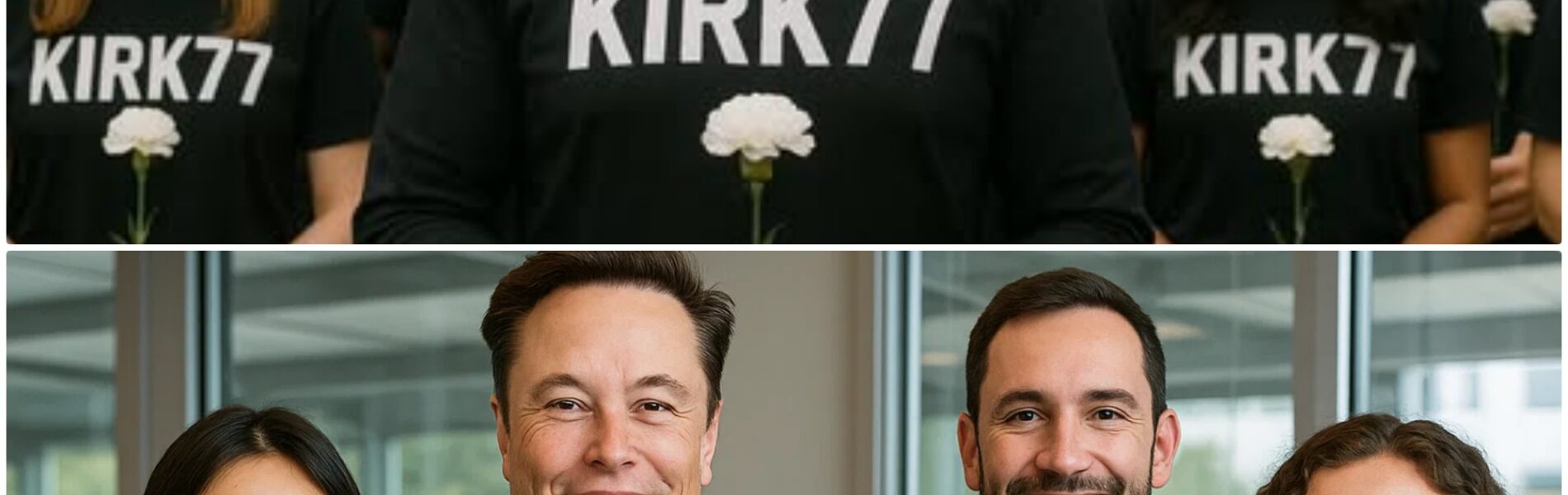MEMORIAL SHIRT: Elon Musk Unveils Tribute Apparel for Charlie Kirk. Elon Musk has announced a company-wide tribute: every Tesla and SpaceX employee will receive a black shirt printed with bold white letters — “Kirk77: A Legacy That Lives”. Musk said the shirt is more than fabric, it’s a vow: “Every time we wear it, we carry his fight, his fire, and his fearless spirit with us.” Factories, offices, and even launch pads will now echo with a single message of remembrance…