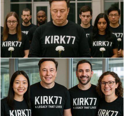 MEMORIAL SHIRT: Elon Musk Unveils Tribute Apparel for Charlie Kirk. Elon Musk has announced a company-wide tribute: every Tesla and SpaceX employee will receive a black shirt printed with bold white letters — “Kirk77: A Legacy That Lives”. Musk said the shirt is more than fabric, it’s a vow: “Every time we wear it, we carry his fight, his fire, and his fearless spirit with us.” Factories, offices, and even launch pads will now echo with a single message of remembrance…