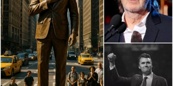 After the heartbreaking news of Charlie Kirk’s passing, Paul McCartney shocked the world by teaming up with the Detroit Lions’ owner to fund a $2.5M bronze statue at Ford Field. But it was McCartney’s chilling, poetic inscription—written in his own hand—that left millions silent, some in tears, wondering what deeper message he meant to leave for America…