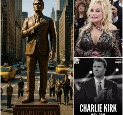 After Charlie Kirk’s tragic passing, Dolly Parton made headlines by pledging $1.8 million to build a breathtaking marble memorial in Nashville’s Centennial Park. But what truly shook the nation was her request to carve a hauntingly beautiful lyric from one of her songs onto the memorial — a message so emotional and powerful that fans across America were left in tears, wondering what it really meant…