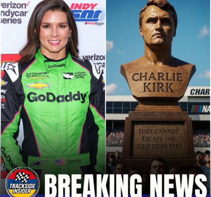 BREAKING: After the sudden news of Danica Patrick’s passing, Jeff Bezos took an extraordinary step by contributing $1.8 million alongside the Charlotte Motor Speedway owner to erect a grand brown marble memorial at the speedway, honoring Patrick’s groundbreaking NASCAR legacy—yet the chilling, mysterious message she demanded engraved sent shockwaves across the entire United States…