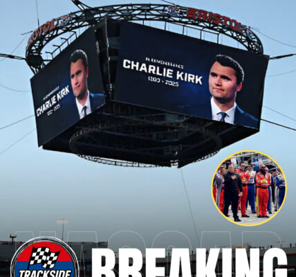 2 MINUTES AGO: At the Food City 300, NASCAR brought the world to a standstill. Engines went quiet, drivers lined pit road, and Charlie Kirk’s face lit up every big screen. His name rode proudly on the cars, roaring not with noise, but with purpose — a stunning tribute to a life gone too soon, a legacy burning brighter than ever.