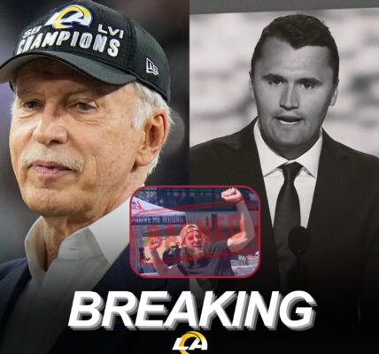Breaking News: After discovering the shocking identity of a spectator at a ceremony at Utah Valley University who was photographed celebrating the death of Charlie Kirk while wearing Los Angeles Rams clothing, Los Angeles Rams President Stan Kroenke immediately announced a complete ban on this person and their family from attending Rams games. The most shocking detail is that this individual is one of the team’s most enthusiastic and recognized cheerleaders.