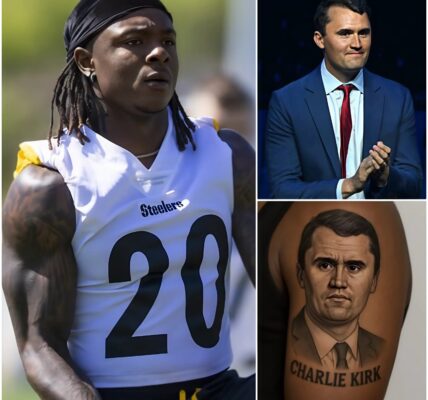 BREAKING NEWS: Steelers youngster Kaleb Johnson announces he will get a tattoo of the late politician Charlie Kirk on his right arm in honor and remembrance of the assassinated politician at his alma mater, Johnson says: "His motto has been my motto for a long time and it has made me..."