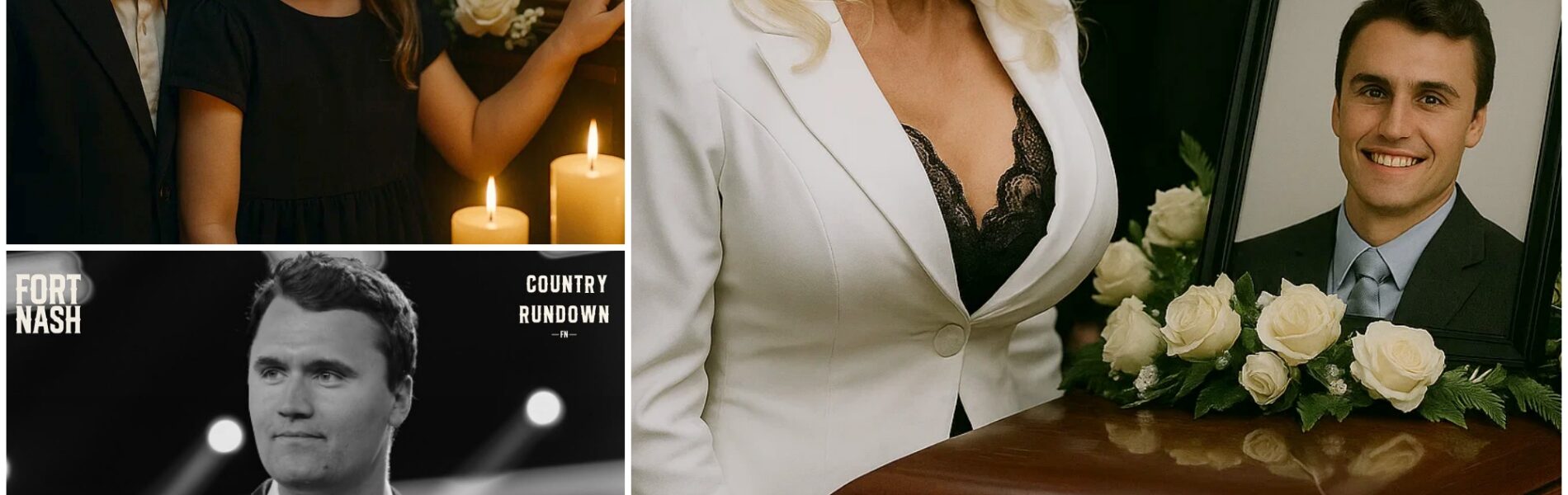 BREAKING NEWS: Dolly Parton stood frozen, tears streaming down her face, as Charlie Kirk’s two young children reached out toward their father’s portrait, whispering, “Daddy, come sing with us.” The chapel fell silent, the only sound the soft crackle of candle flames. Dolly knelt beside them, gently holding their tiny hands — and then did something so unexpected, so achingly beautiful, that the entire room gasped before breaking into sobs…