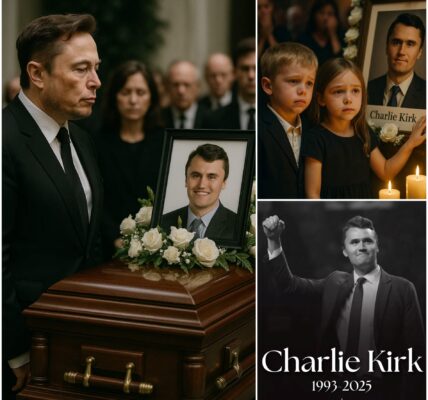 BREAKING NEWS: The chapel fell into heartbreaking silence 💔 as Elon Musk stood frozen, watching Charlie Kirk’s two small children run toward their father’s portrait, crying out “Daddy!” under the glow of hundreds of flickering candles. The room erupted in sobs — but what happened moments later stunned everyone into a silence so deep, it felt like time stopped…