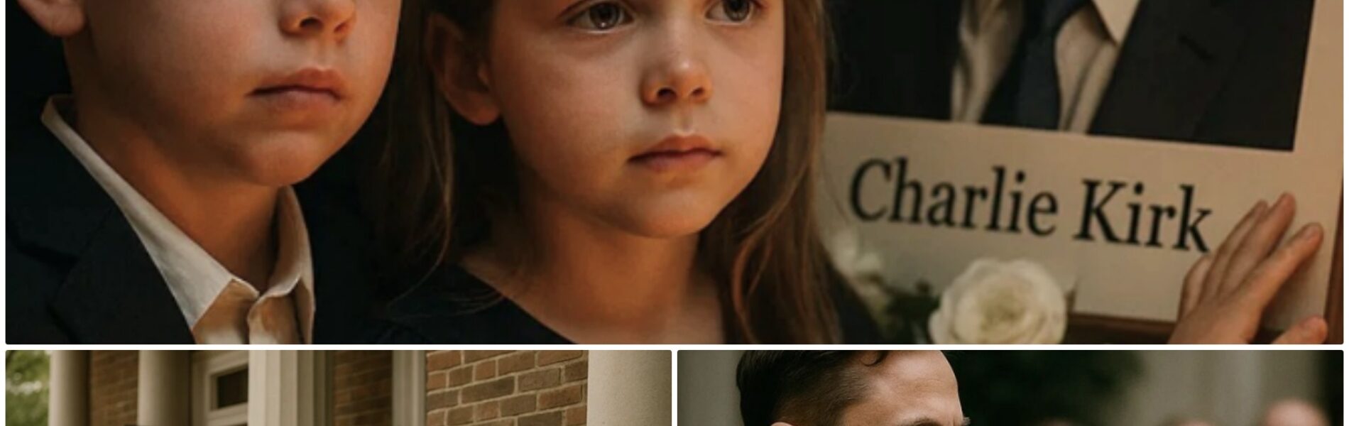 BREAKING NEWS: Elon Musk was left speechless as he witnessed Charlie Kirk’s two young children standing before their father’s portrait, innocently calling out “Daddy,” unaware of the painful truth hidden behind the glow of countless candles. The funeral hall was bathed in flickering light and filled with muffled sobs. In their childlike innocence, the little ones rushed toward the portrait as if their father were still present among them. That tender moment moved everyone in the room to tears. But it was the scene that followed which truly cast the entire gathering into silence, broken only by uncontrollable weeping…