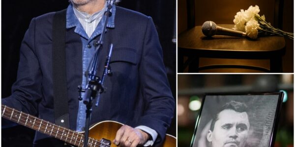 BREAKING: Paul McCartney leaves microphone on empty chair in tribute to Charlie Kirk – “Forever in the Music” 🎸At McCartney’s sold-out London concert, a single mic stood untouched under a golden spotlight. Beside it, a plaque read: “Forever in the Music – Charlie Kirk.” The crowd fell silent, then erupted into a tearful ovation, as Paul whispered, “Tonight, he sings with us.”