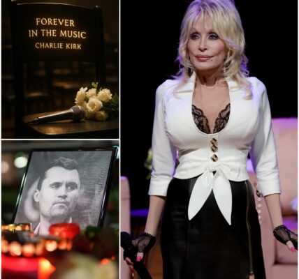 BREAKING: Dolly Parton’s Nashville concert left fans in tears “Forever in Our Song” 🎶. single empty seat sat in the spotlight, a white bouquet resting on it with a microphone carefully placed on top. Beside it, a golden plaque read: “Forever in Our Song – Charlie Kirk.”” The crowd fell silent, some weeping, as Dolly whispered, “This light will never go out,” before singing a heartfelt ballad that left the entire arena in tears.