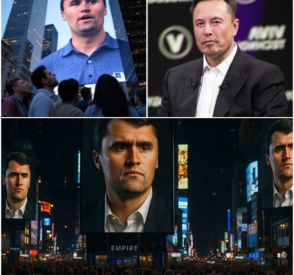 BREAKING: Elon Musk stunned millions as he illuminated New York City with giant screens, showing a heartfelt memorial film for Charlie Kirk that ran non-stop until the end of September. The city paused, hearts heavy, as the tribute played in Times Square and beyond. Yet, the real shock came moments later — Musk’s next announcement, filled with solemn determination, hinted at a gesture so extraordinary it could honor Charlie’s legacy in ways no one could have imagined…