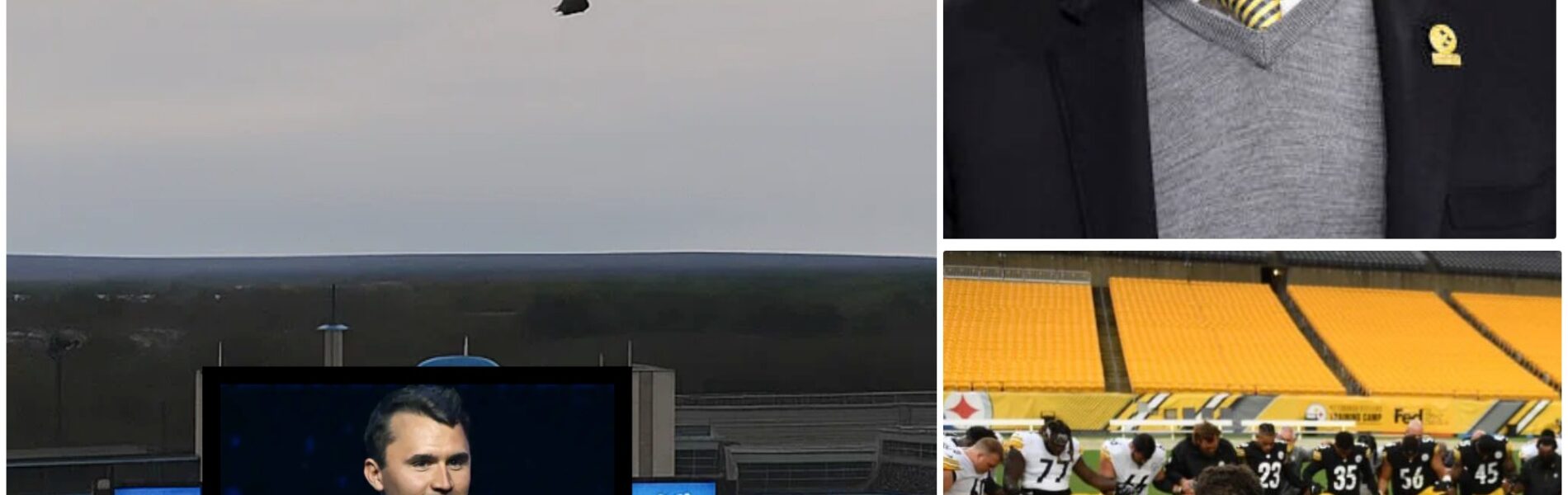BREAKING: As the flag was lowered in memory of Charlie Kirk, the Steelers performed a spectacular military helicopter flyover over the stadium, and the crowd was elated. But an unexpected turn of events has caused the emotional memorial service to face a storm of public opinion. Art Rooney II speaks out...