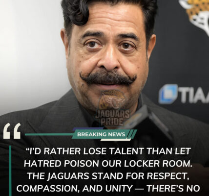 JAGUARS SHOCKER 🚨: Rookie immediately cut after fiery outburst on Charlie Kirk — calling him a r@cist, a f@scist mouthpiece, and a thre@t to LGBTQ, immigr@nts, and min0rities. Owner Shad Khan issued a rare, emotional statement: ‘I’d rather lose a player than allow hatred in our locker room. These toxic values have no place in the Jacksonville Jaguars organization!’