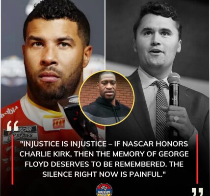 BREAKING: Bubba Wallace shocked fans, blasting NASCAR and media for “double standards,” saying Charlie Kirk’s death gets massive attention while George Floyd’s memory is ignored today — calling it “a painful reminder that Black voices still get pushed aside.” His fiery words lit up social media instantly.