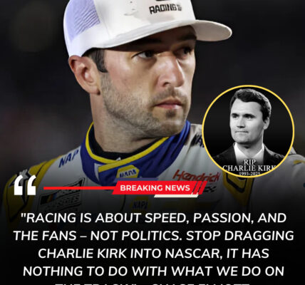 BREAKING NEWS: Chase Elliott stuns NASCAR fans with bold statement – “Racing is about speed, not politics, stop dragging Charlie Kirk into this…” – leaving the garage and social media in absolute chaos!