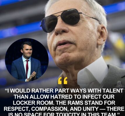 RAMS SHOCKER: The NFL world was rocked this morning after Los Angeles Rams owner Stan Kroenke announced that a rookie player had been immediately cut from the team following a fiery, expletive-filled outburst aimed at the late Charlie Kirk.