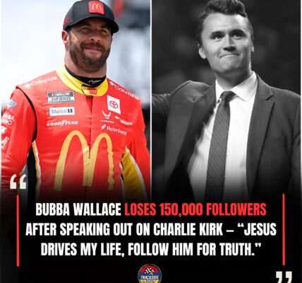 FAITH UNDER FIRE: Bubba Wallace ignites NASCAR losing 150,000 followers after posting about Charlie Kirk — proclaims, “Jesus drives my life. Forget the race, follow Him if you want truth.”