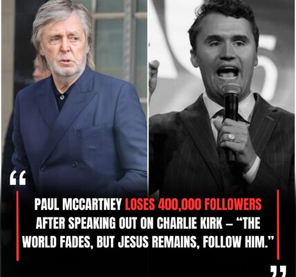 FAITH UNDER FIRE: Paul McCartney shocks music world losing 400,000 followers after posting about Charlie Kirk — writes, “The world fades, but Jesus remains. Follow Him, not me.”