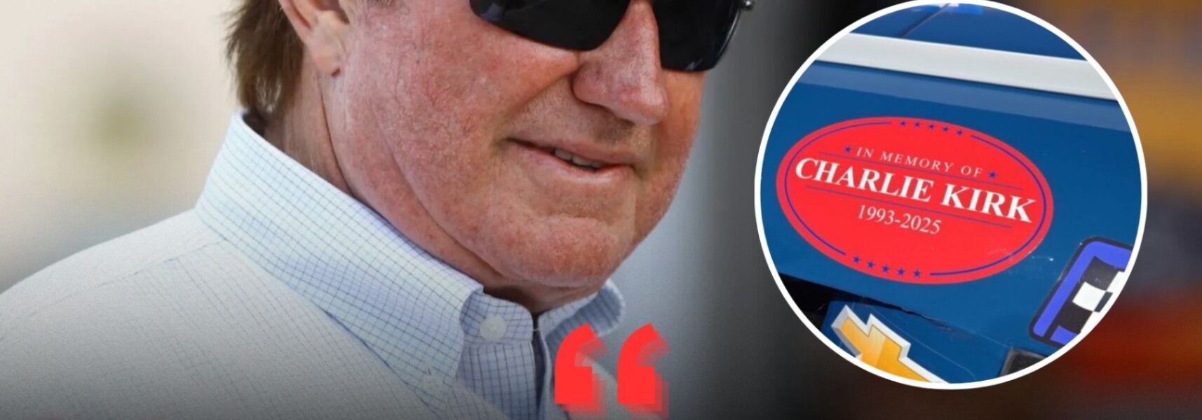 Richard Childress shared his thoughts on the Charlie Kirk decal displayed on RCR’s cars during the Bristol race.