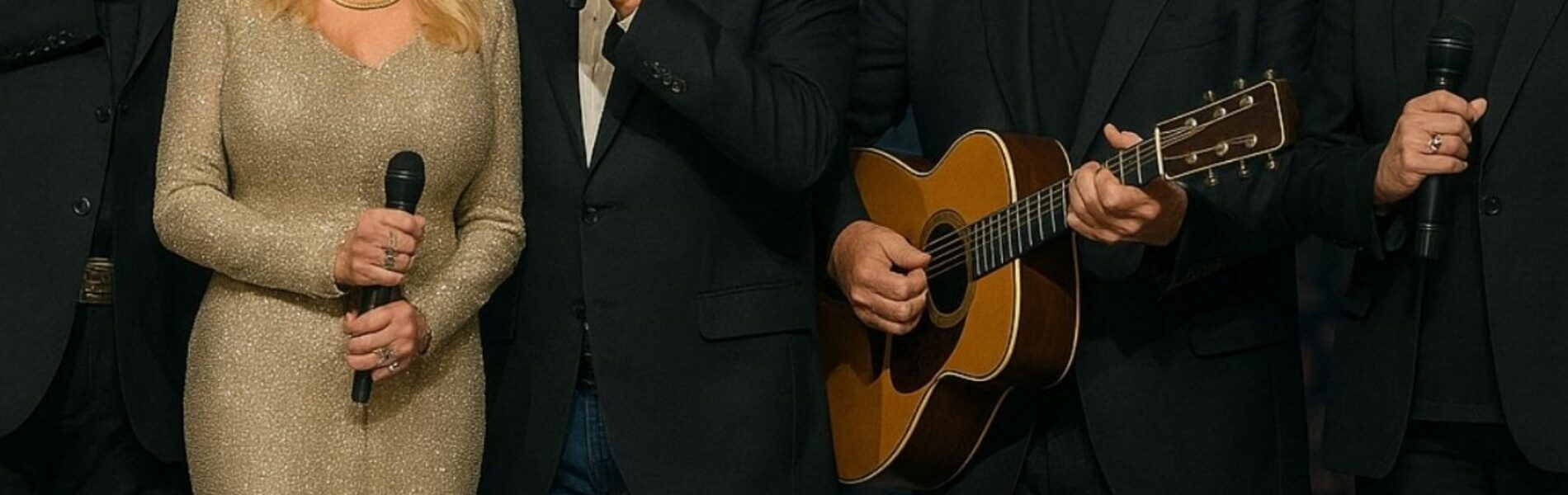 Five Country Legends Alan Jackson, Dolly Parton, George Strait, Vince Gill, and Reba McEntire Honor Charlie Kirk Before 90,000 Hearts and With Millions More Watching Live Across America — No one saw it coming, five legends of country music walked into the spotlight together: The arena, moments earlier alive with cheers, fell into a silence so deep it felt like prayer.