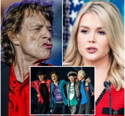 “Don’t Touch My Band or My Talent!”: Mick Jagger SHOCKS the World with Explosive Reaction to Karoline Leavitt’s Insult