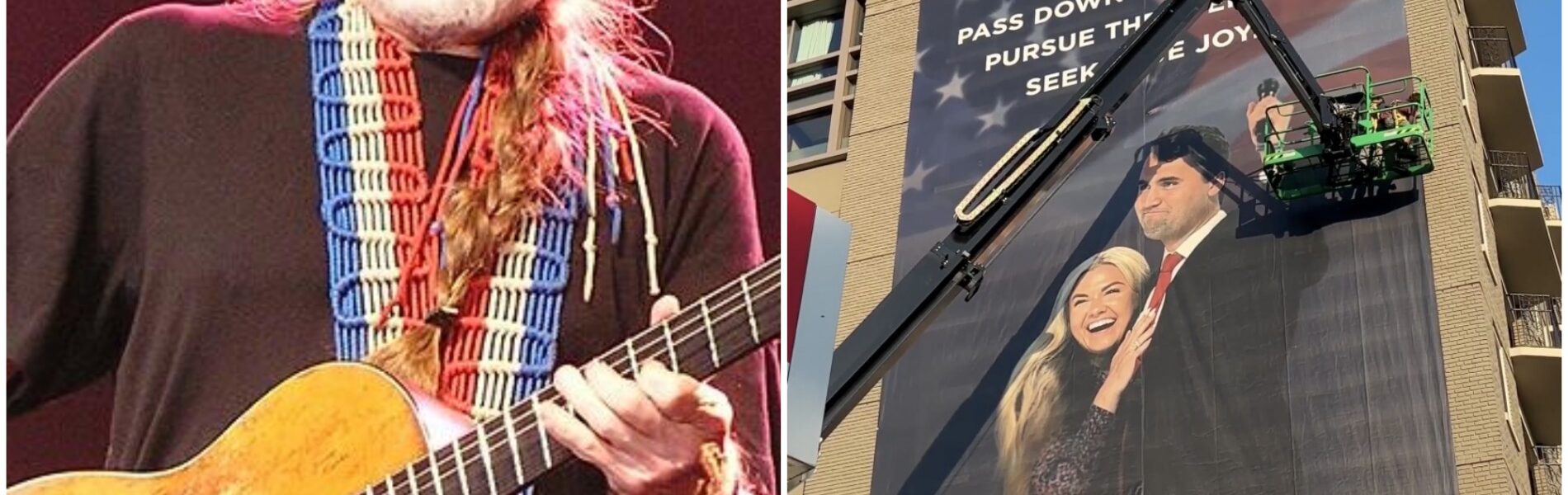 Willie Nelson’s Shocking Banner Tribute to Charlie Kirk Sparks Firestorm at Heritage Foundation