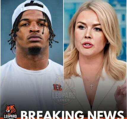 “Sit down, Barbie.” — Ja’Marr Chase suddenly called Karoline Leavitt a T.r.u.m.p. puppet on air after Leavitt insulted him with racist words and called him an “OVERRATED DIVA.” With just 12 words, Chase left Karoline Leavitt speechless. Leavitt tried to retort, but was faced with a harsh truth from the Bengals star, causing the entire studio to fall silent. The audience stood up and applauded.