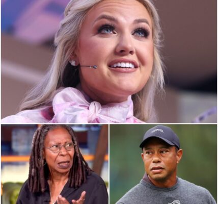 “Sit down, Barbie.” — Whoopi Goldberg suddenly lashed out at Erika Kirk, calling her a “T.R.U.M.P. puppet” live on air. But just minutes later, before Erika could even respond, Tiger Woods spoke up — not to tear her down, but to defend her. With steady calm and genuine sincerity, Tiger Woods turned to Whoopi and delivered a thoughtful truth that left the entire studio in stunned silence.