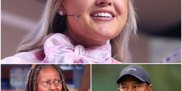 “Sit down, Barbie.” — Whoopi Goldberg suddenly lashed out at Erika Kirk, calling her a “T.R.U.M.P. puppet” live on air. But just minutes later, before Erika could even respond, Tiger Woods spoke up — not to tear her down, but to defend her. With steady calm and genuine sincerity, Tiger Woods turned to Whoopi and delivered a thoughtful truth that left the entire studio in stunned silence.