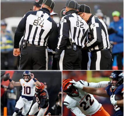 “BREAKING NFL NEWS: The NFL has abruptly suspended three referees, most notably the referee who officiated the game between the Bengals and Broncos, for their involvement in the biggest bribery scandal in NFL history involving match-fixing. Bengals fans immediately demanded a replay of the game, and here's the NFL's response...”