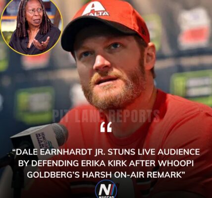 “Sit down, Barbie.” — Whoopi Goldberg suddenly lashed out at Erika Kirk, calling her a “T.R.U.M.P. puppet” live on air. But just minutes later, before Erika could even respond, Dale Earnhardt Jr. spoke up — not to tear her down, but to defend her. With steady calm and genuine sincerity, Dale Earnhardt Jr. turned to Whoopi and delivered a thoughtful truth that left the entire studio in stunned silence.