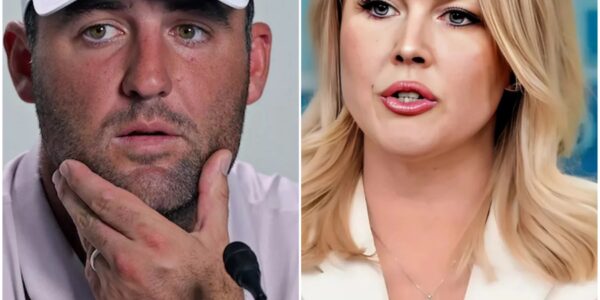 “Sit down, Barbie.” Scottie Scheffler suddenly called Karoline Leavitt a T.r.um.p. puppet on air after Leavitt insulted him with racist words and called him a “CHEATING GOLFER.” With just 12 words, Scheffler left Karoline Leavitt speechless. Leavitt tried to retort, but was faced with a harsh truth from the golf legend, causing the entire studio to fall silent. The audience stood up and applauded.