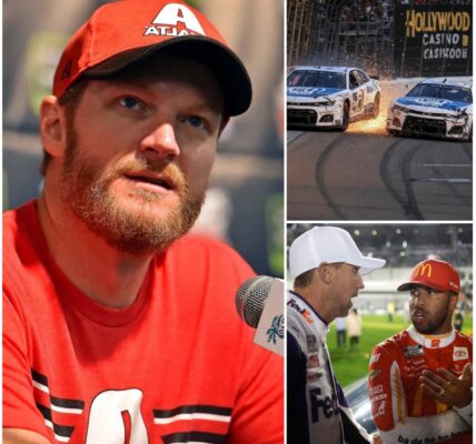 🔥BREAKING NEWS: Dale Earnhardt Jr. suddenly "attacked" publicly directly aimed at Denny Hamlin after a fierce pass that sent Bubba Wallace close to the wall on the final lap at Kansas!...