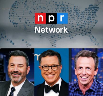 Late-night Trio's First Step After Joining Forces. Jimmy Kimmel, Stephen Colbert, and Seth Meyers have made a bold statement for independent journalism, pledging $1 million to National Public Radio as it launches its first day completely free from federal funding.