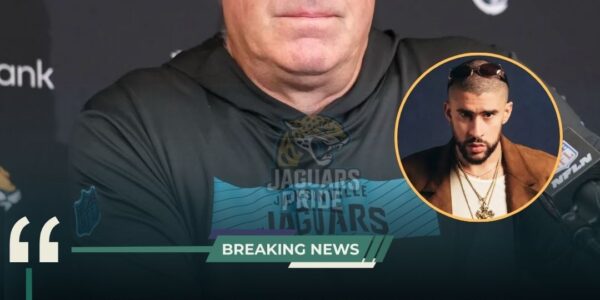 🚨 BREAKING FIRESTORM: Jaguars head coach Doug Pederson just shook the NFL — demanding the league cancel Bad Bunny’s Super Bowl halftime show. Calling it a “circus act that distracts from football,” Pederson’s words have split the nation. Fans are furious, players are divided, and celebrities are weighing in. The Super Bowl is now more than a game — it’s a cultural battlefield.