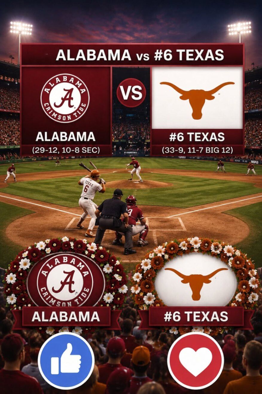 BOMBSHELL TV SHAKE-UP: ESPN Moves Alabama vs. No. 6 Texas Into Prime Time, Igniting Massive Buzz
